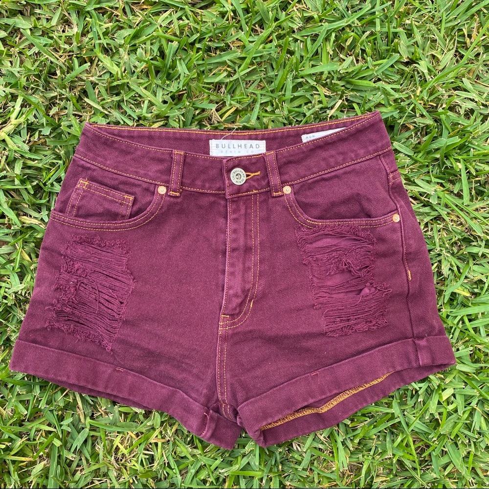 BullHead Maroon Shorts